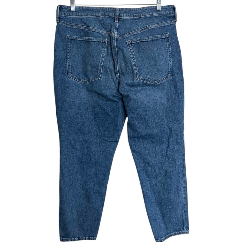 Old Navy O.G. Straight Leg Medium Blue Wash Mom Jeans High Rise Ankle size 18 - Picture 3 of 7